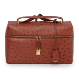 Deep Kummel/Sun Gold Extra Bag L27 In Ostrich Leather