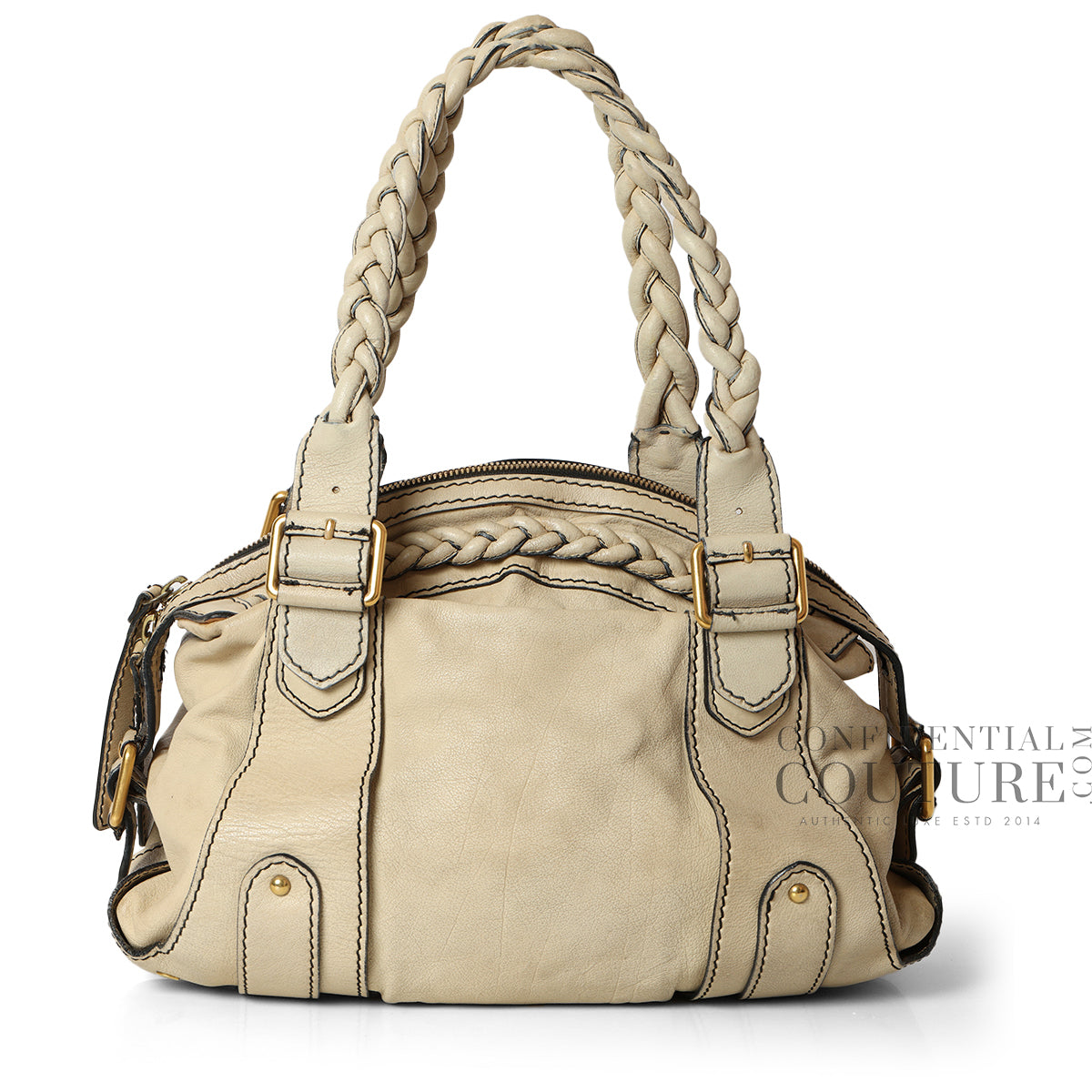 Garavani Braided off-white Shoulder Bag