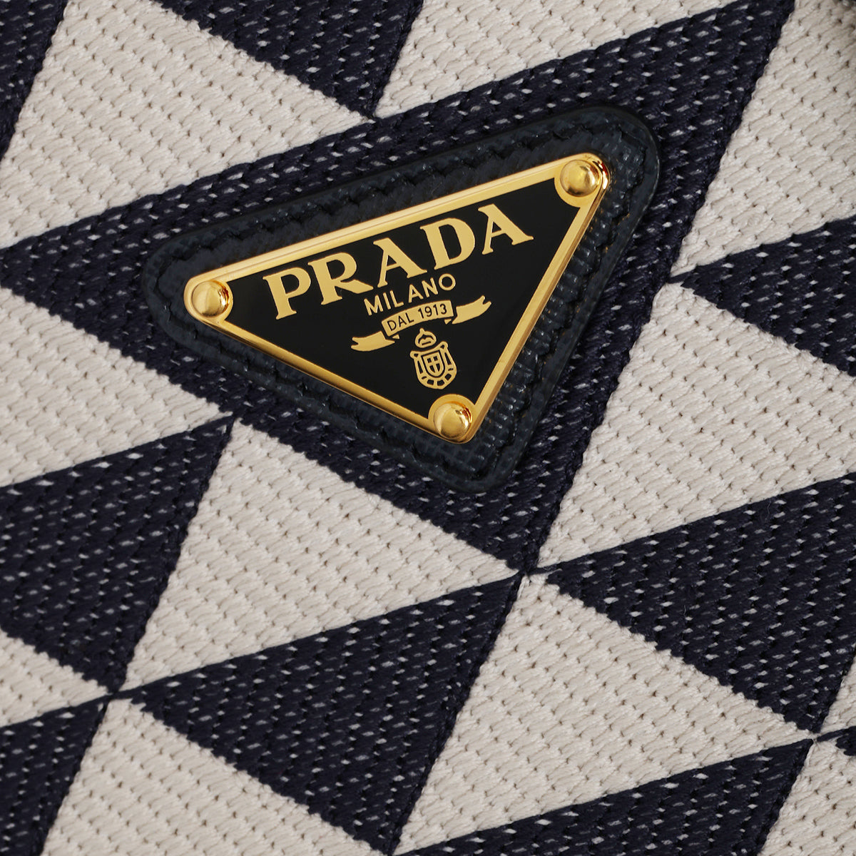 Navy and White Symbole Jacquard Mini Bag