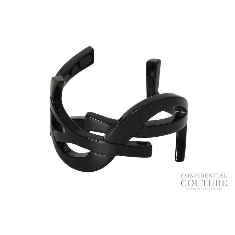 pre-loved Yves Saint Laurent Black Opyum Twist Cuff Bracelet