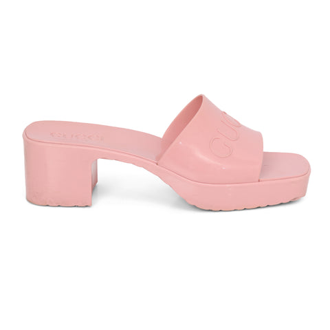 Pink Rubber Logo Platform