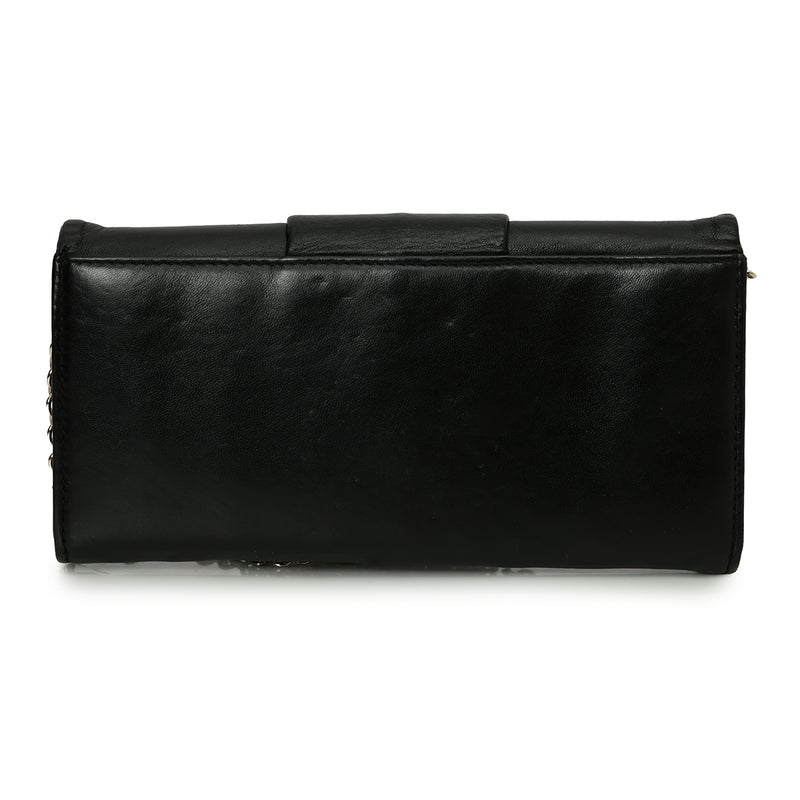 Pre-loved Christian Dior Black Demilune Wallet On Chain Bag
