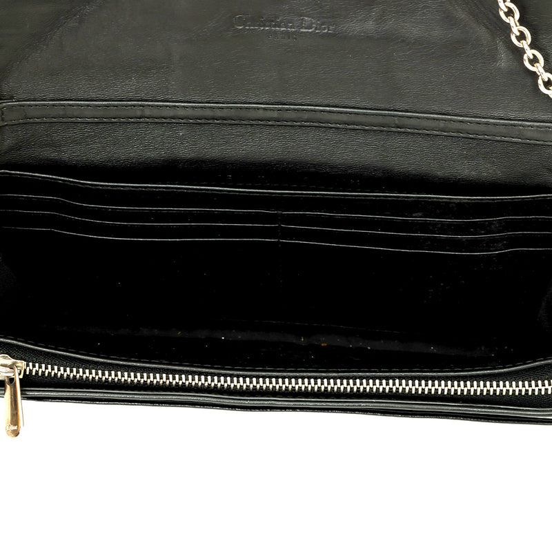 Pre-loved Christian Dior Black Wallet On Chain Bag