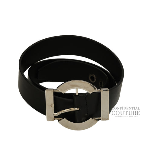 Black Leather Belt- 100 CM