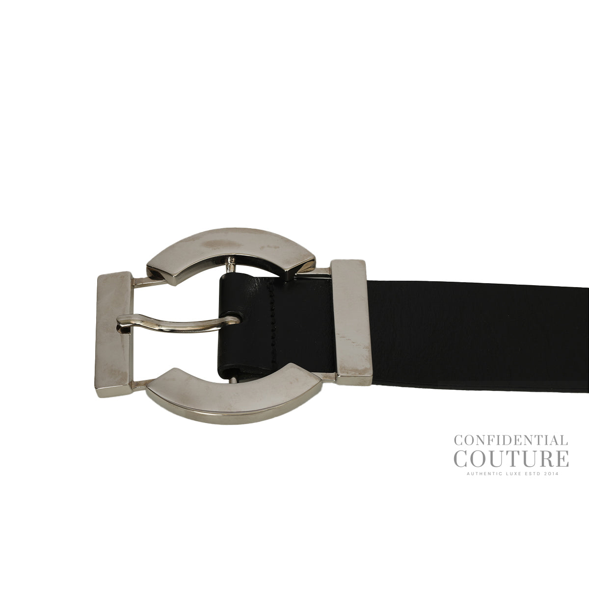 Black Leather Belt- 100 CM