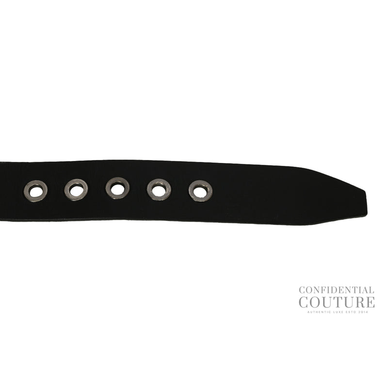 Pre loved dolce & gabbana black leather belt 100 cm price