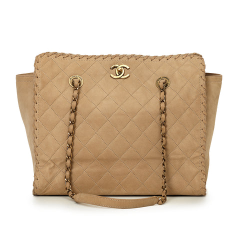 Whipstitch Velvet Calfskin Tote One Size