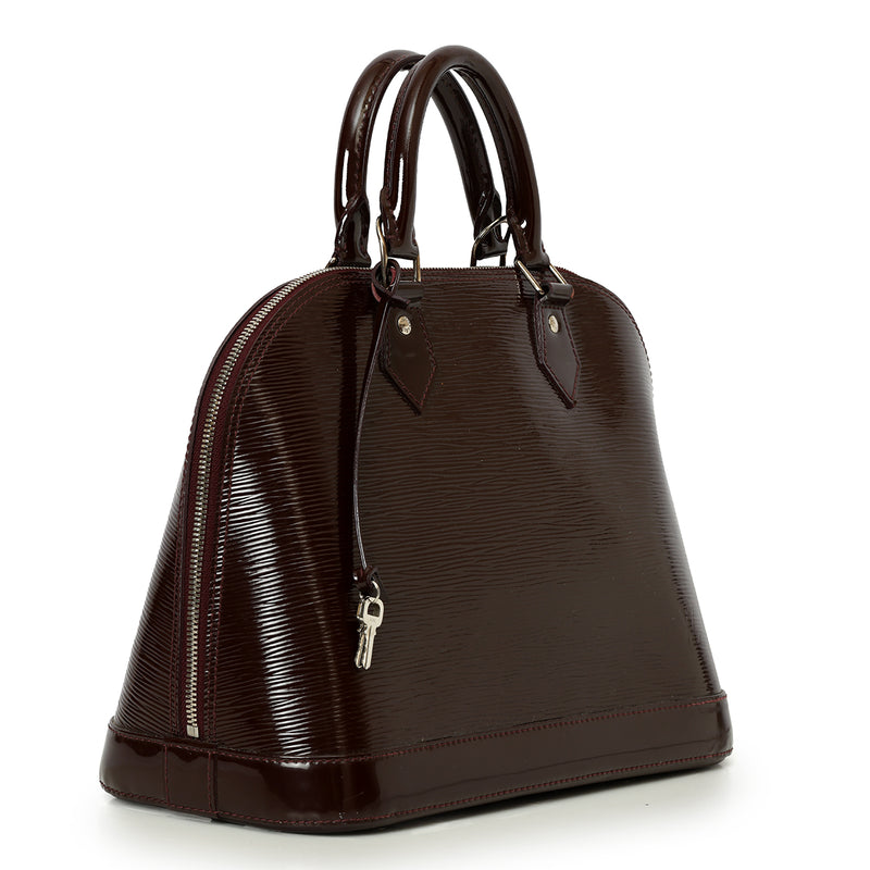 Amarante Patent Leather Alma Bag