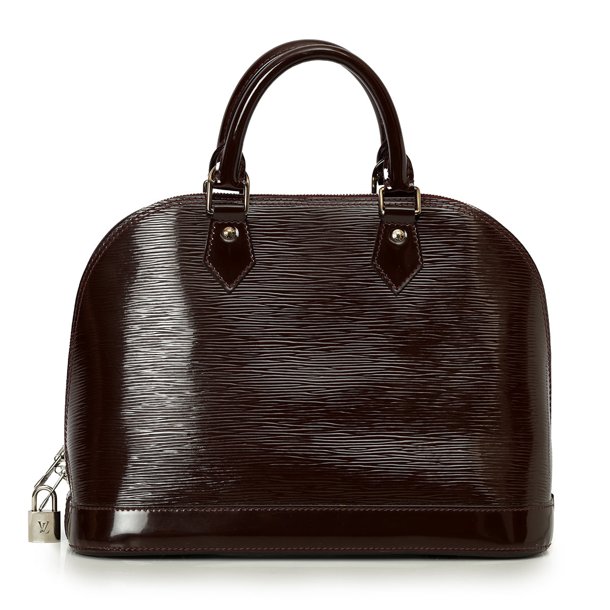 Amarante Patent Leather Alma Bag