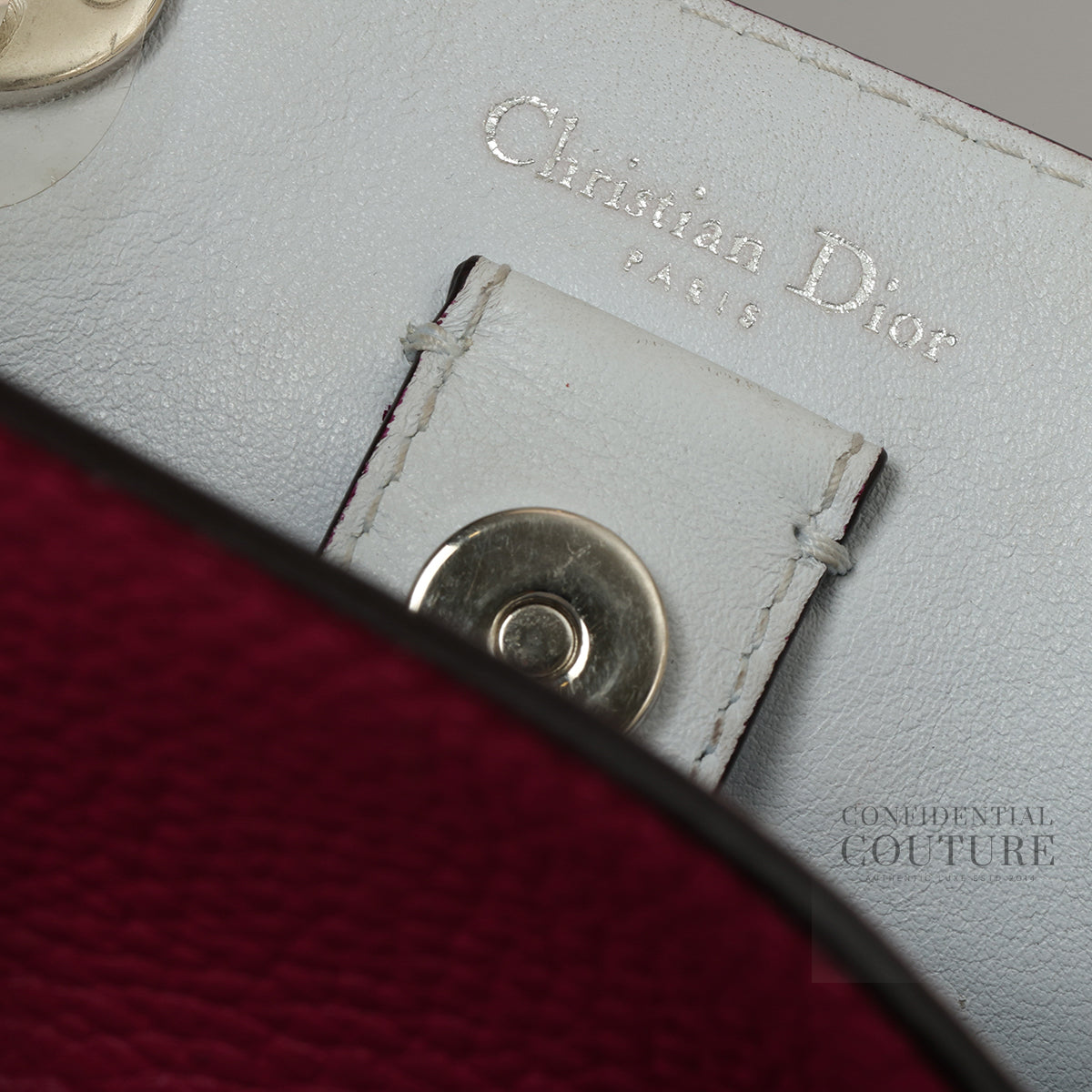 Fuchsia Pebbled Leather Diorissimo Mini Bag