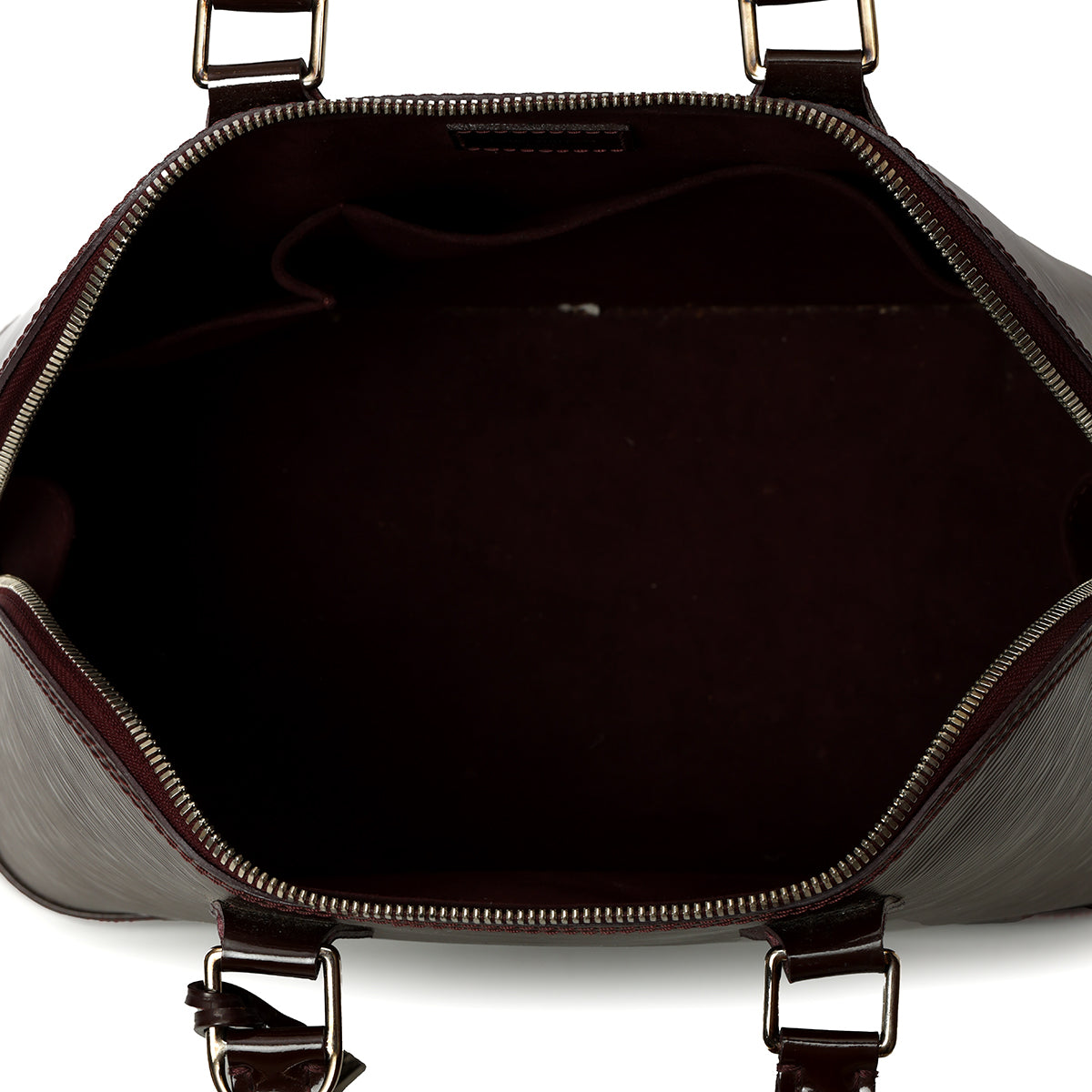 Amarante Patent Leather Alma Bag