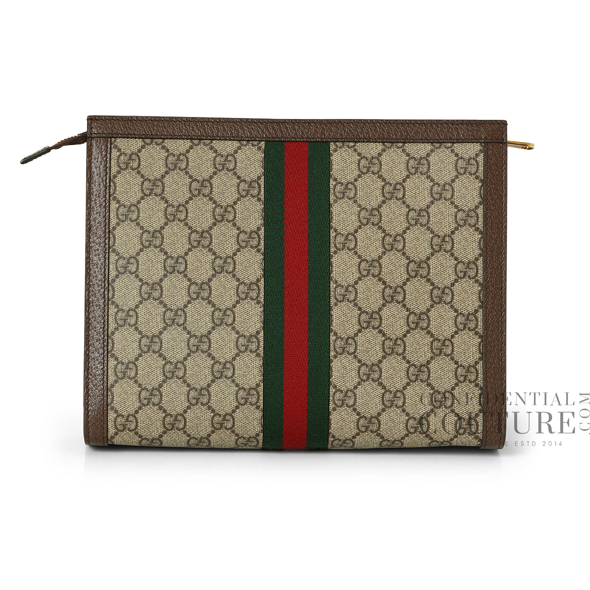 Ophidia Beige/ebony GG Supreme canvas Pouch