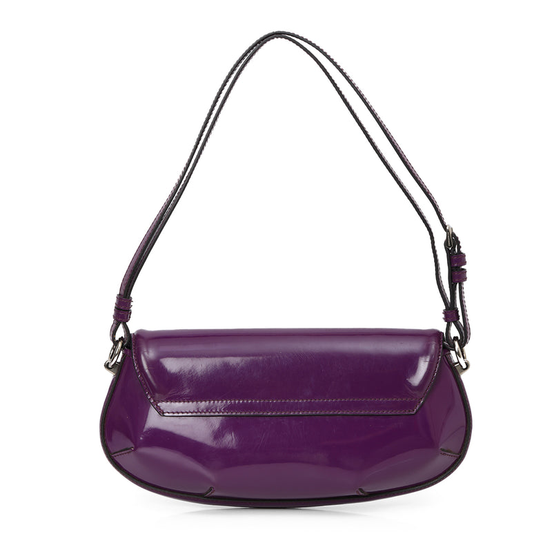 Women burberry purple patent leather lilford shoulder bag price
