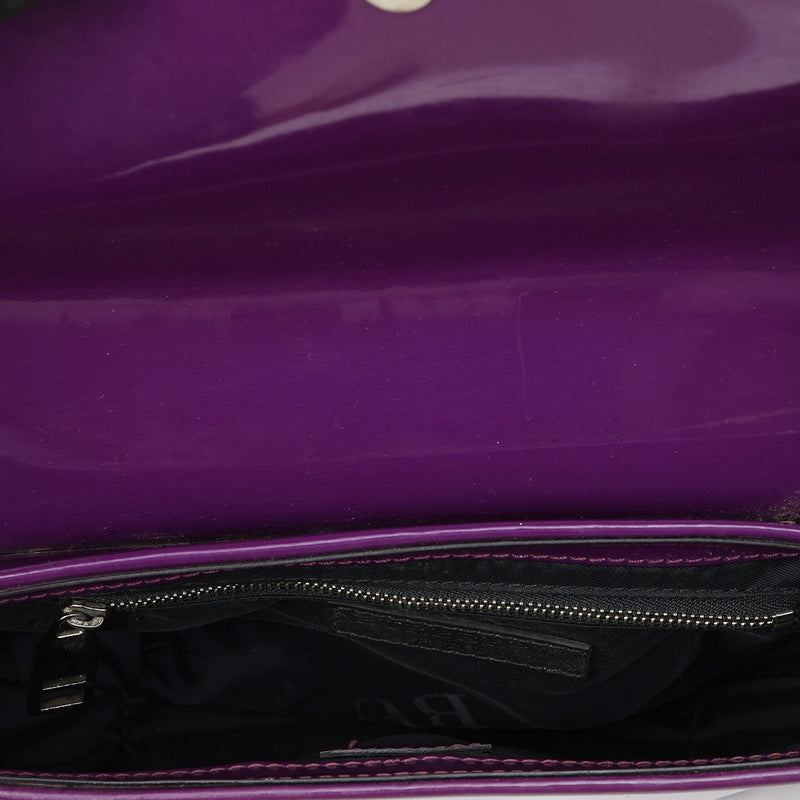 Women burberry purple patent leather lilford shoulder bag sale