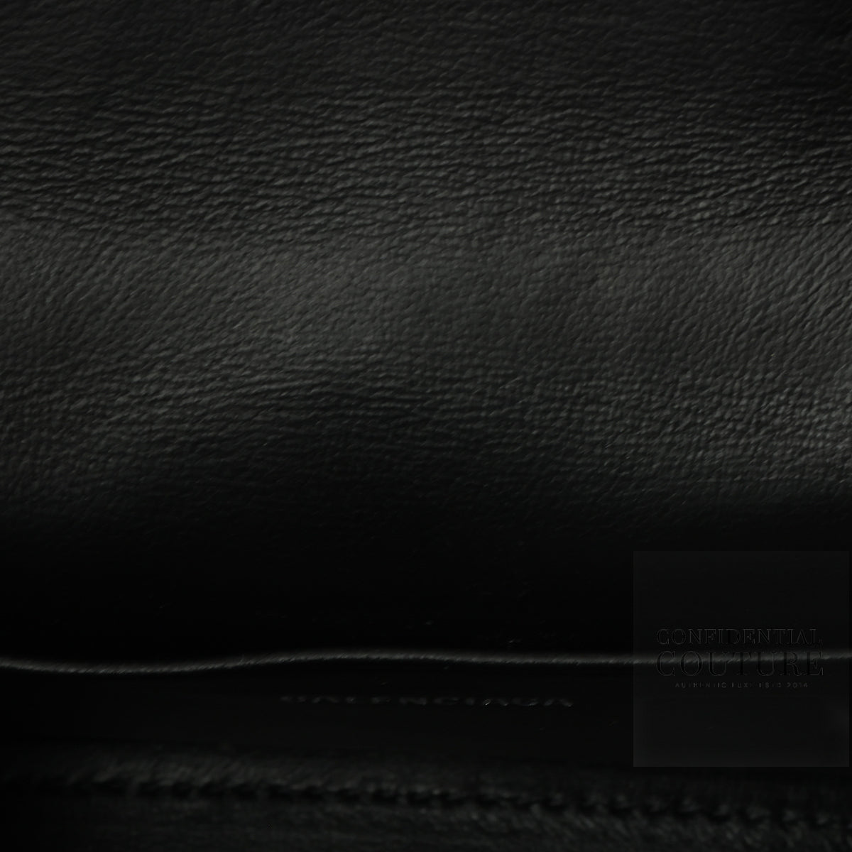 Black Croc-Embossed Hourglass Mini Bag