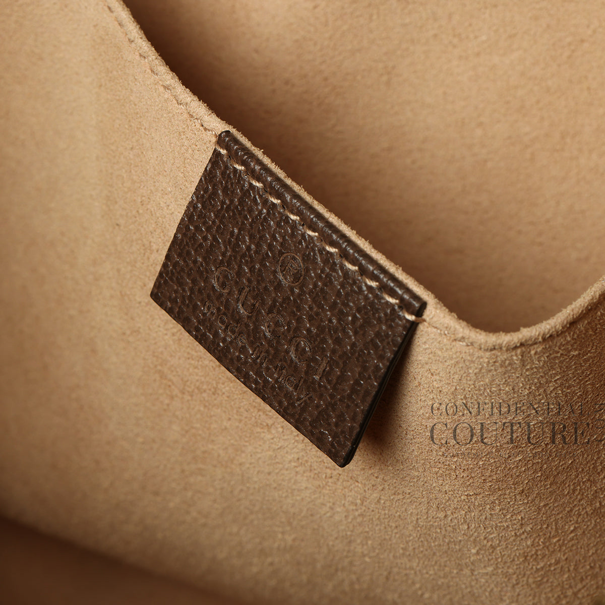 Ophidia Beige/ebony GG Supreme canvas Pouch