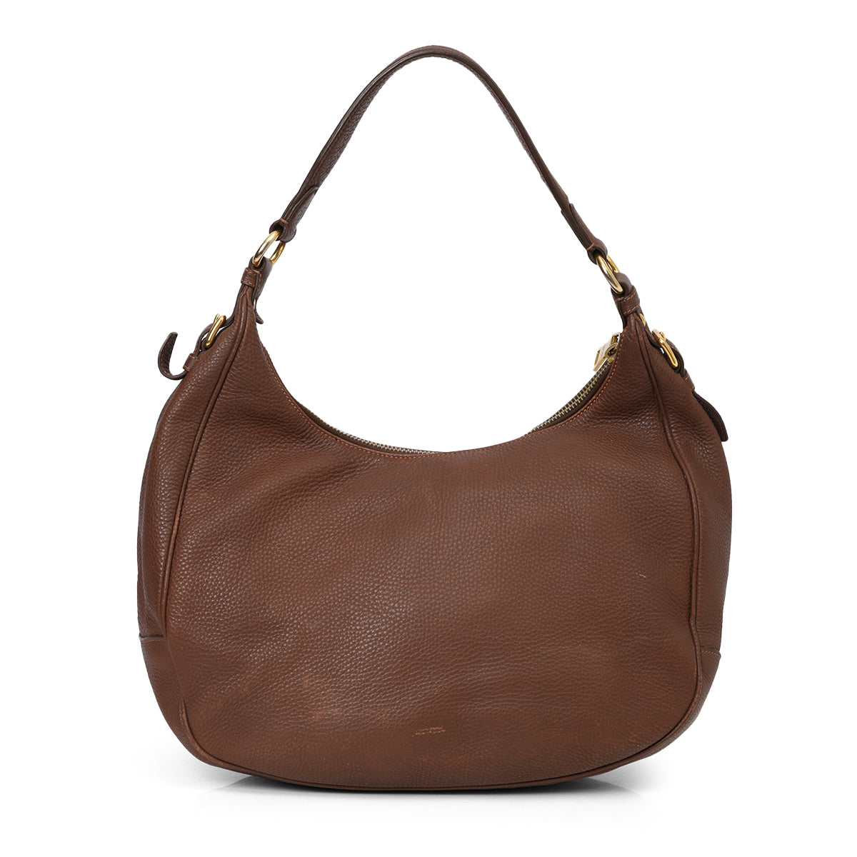 Wine Vitello Phenix Medium Leather Hobo Bag
