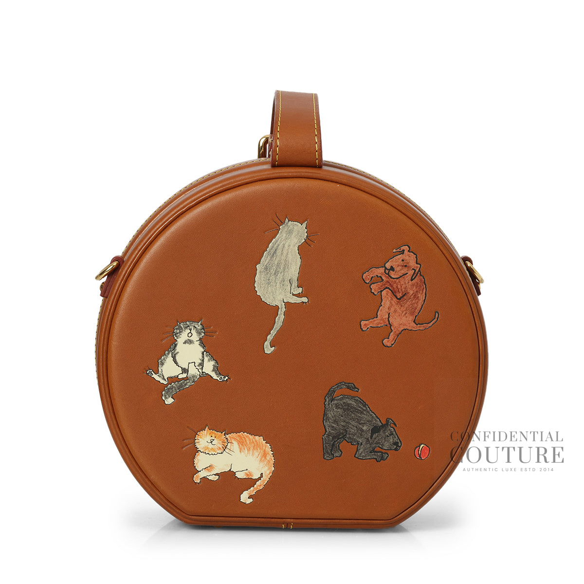 Tan 2019 Catogram Petite Boite Chapeau Bag