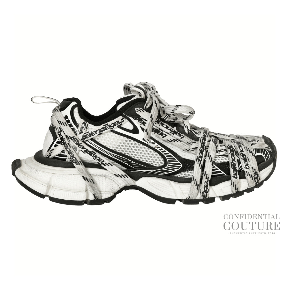 Men's 3xl Extreme Laces Logo Sneaker in White/black Size EU 42 | UK 8 | US 9