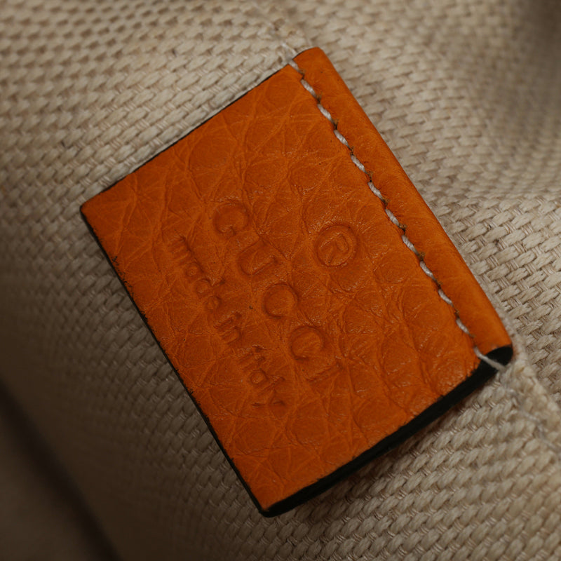 Orange Pebbled Leather Soho Disco Crossbody Bag