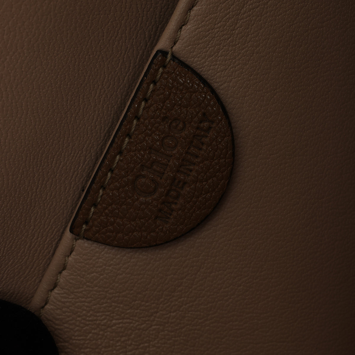 Tan Leather Small Square Elsie Chain Shoulder Bag