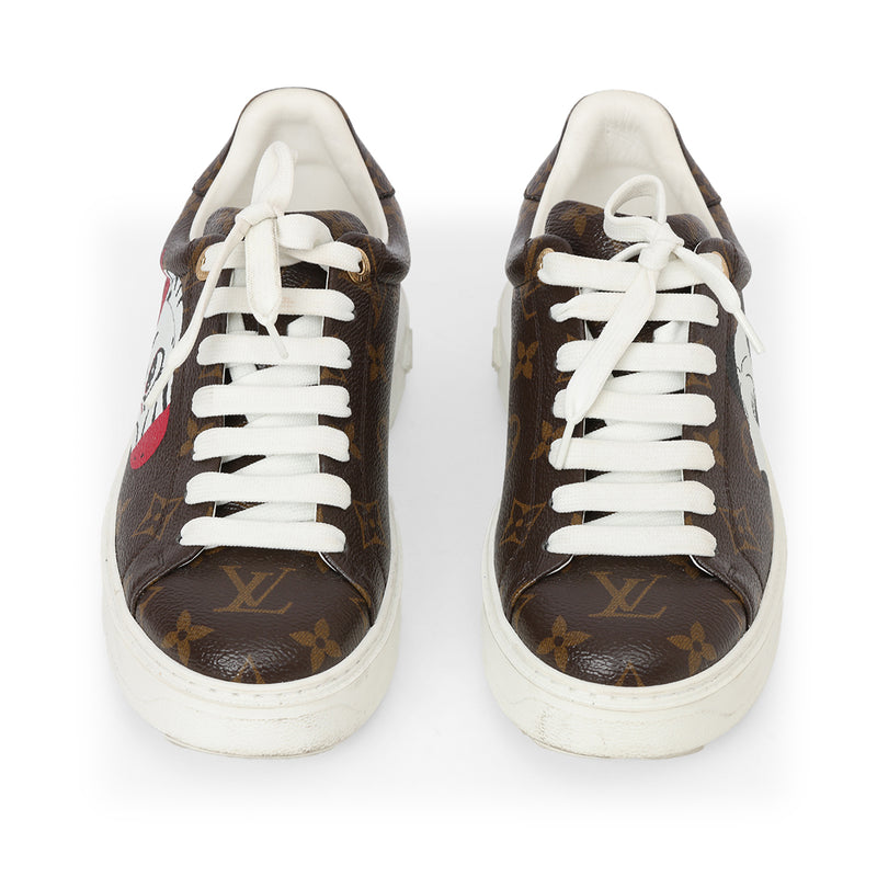 Pre loved louis vuitton monogram time out sneakers 38 price