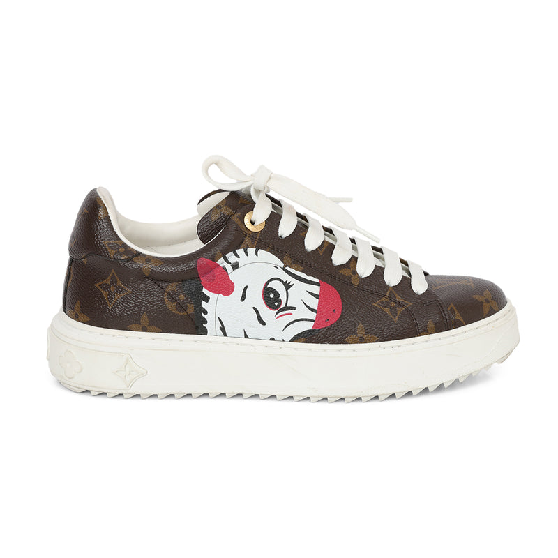 Pre-loved Louis Vuitton Monogram Time Out Sneakers 38