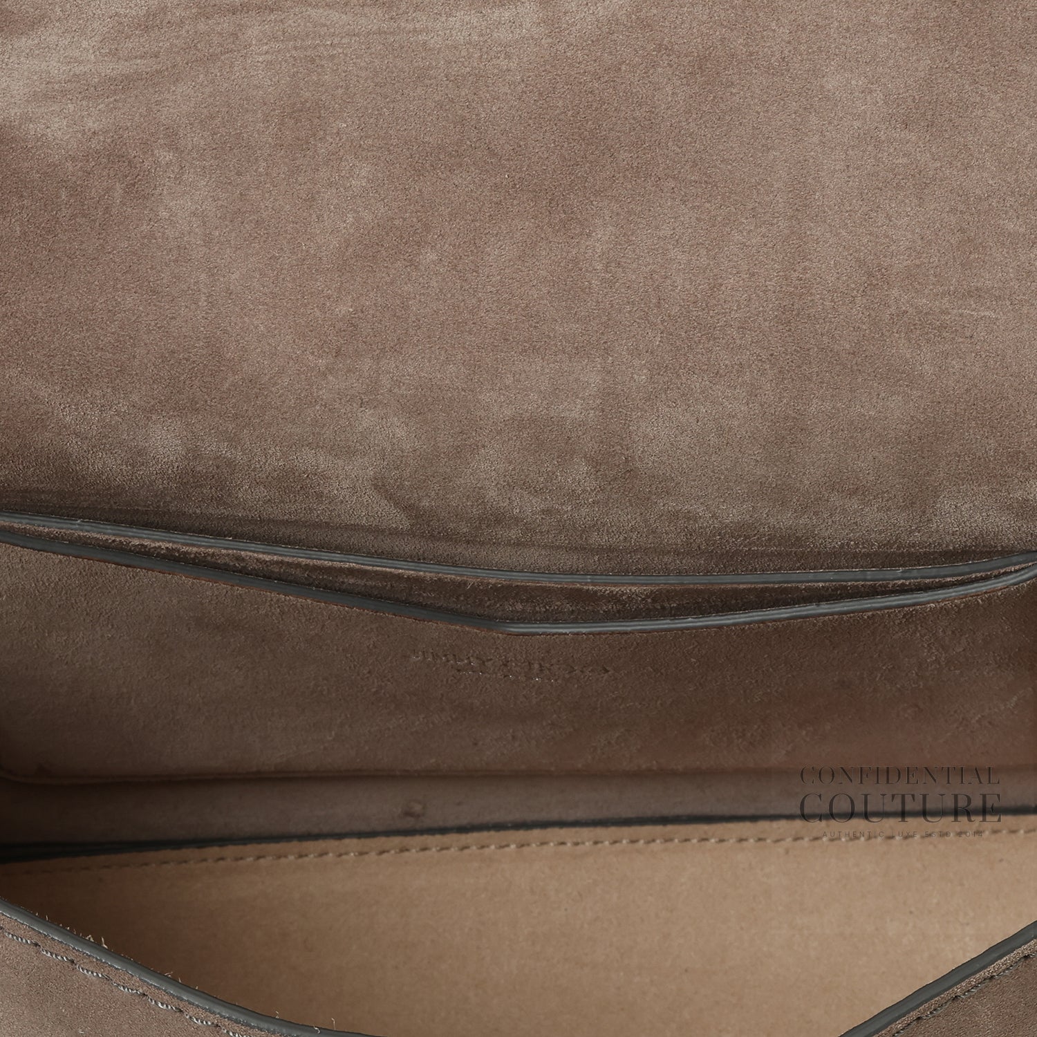Suede Sand/Grey Lockett Shoulder Bag