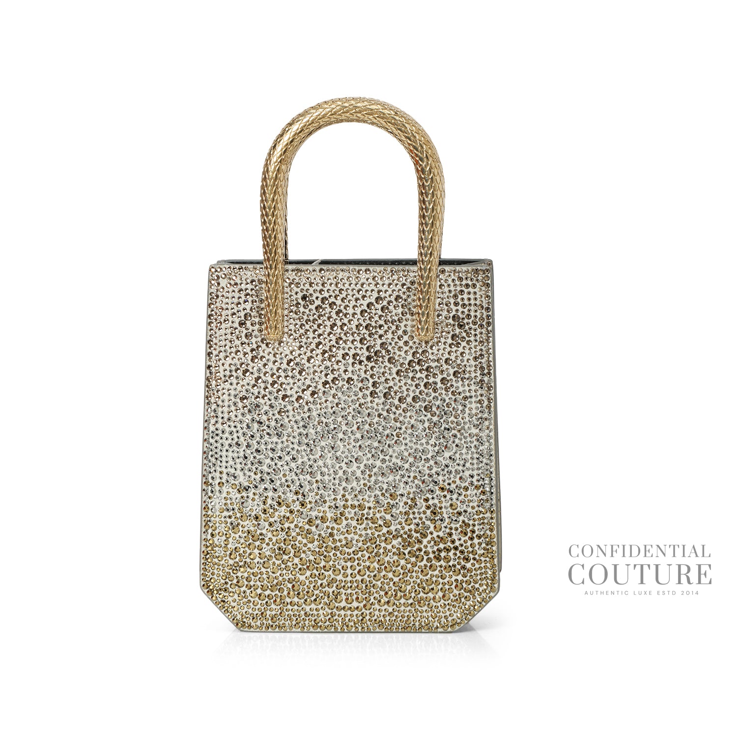 Serpentine Silver Crystal Tote