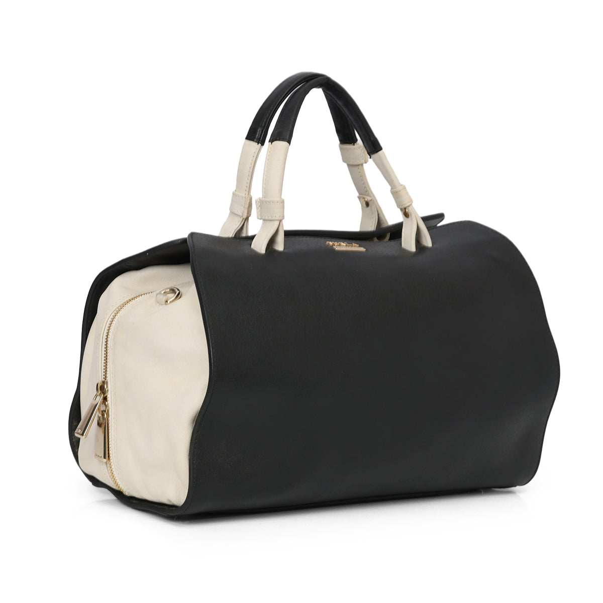 Black & White Venus Mini Boston Bag
