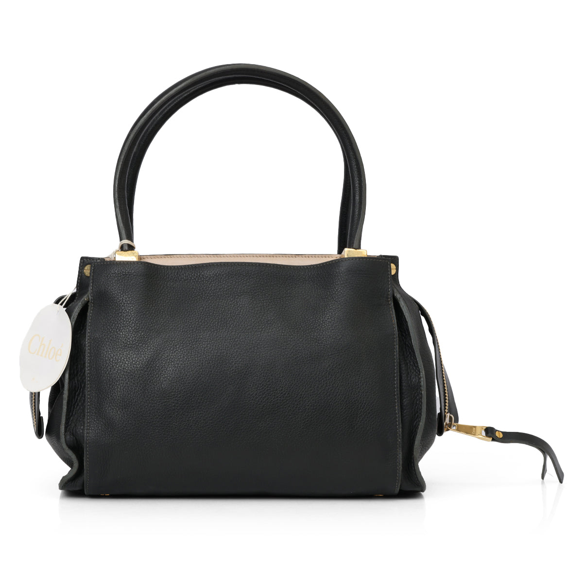 Black Leather Medium Dree Tote Bag