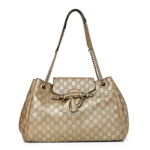 Gold GG Guccisima Large Emily Tote