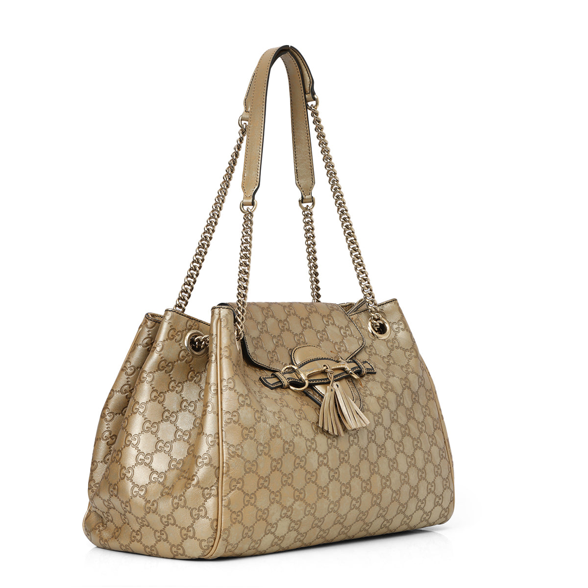 Gold GG Guccisima Large Emily Tote