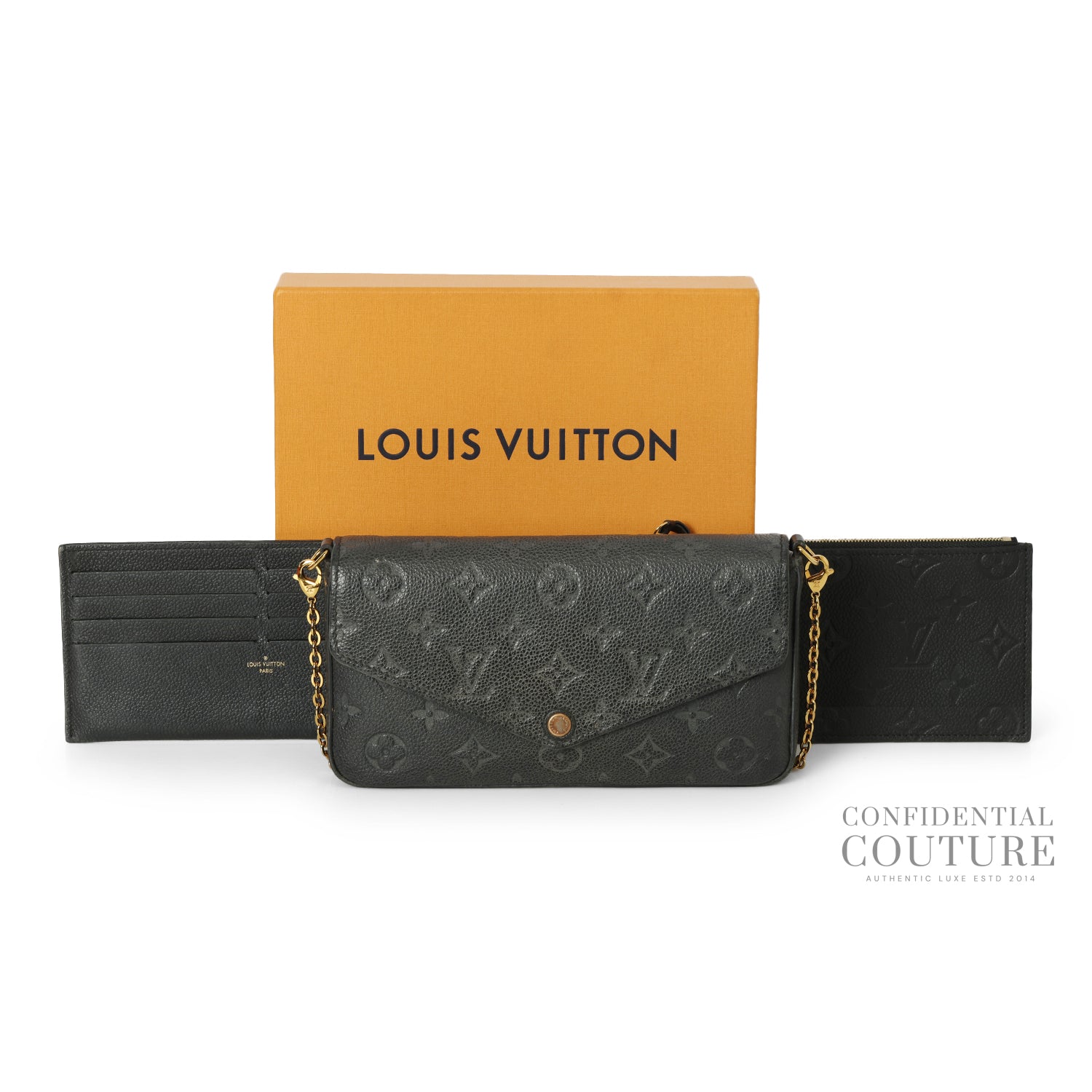 Pochette Felicie Black Monogram Empreinte