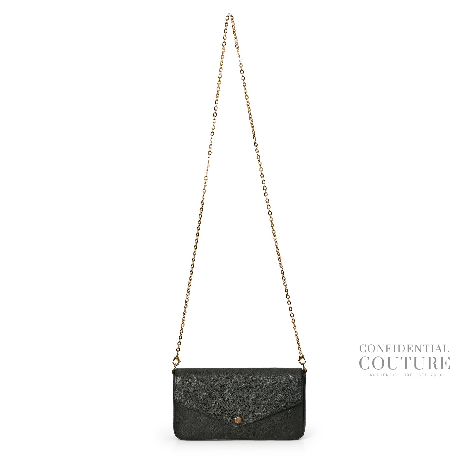 Pochette Felicie Black Monogram Empreinte