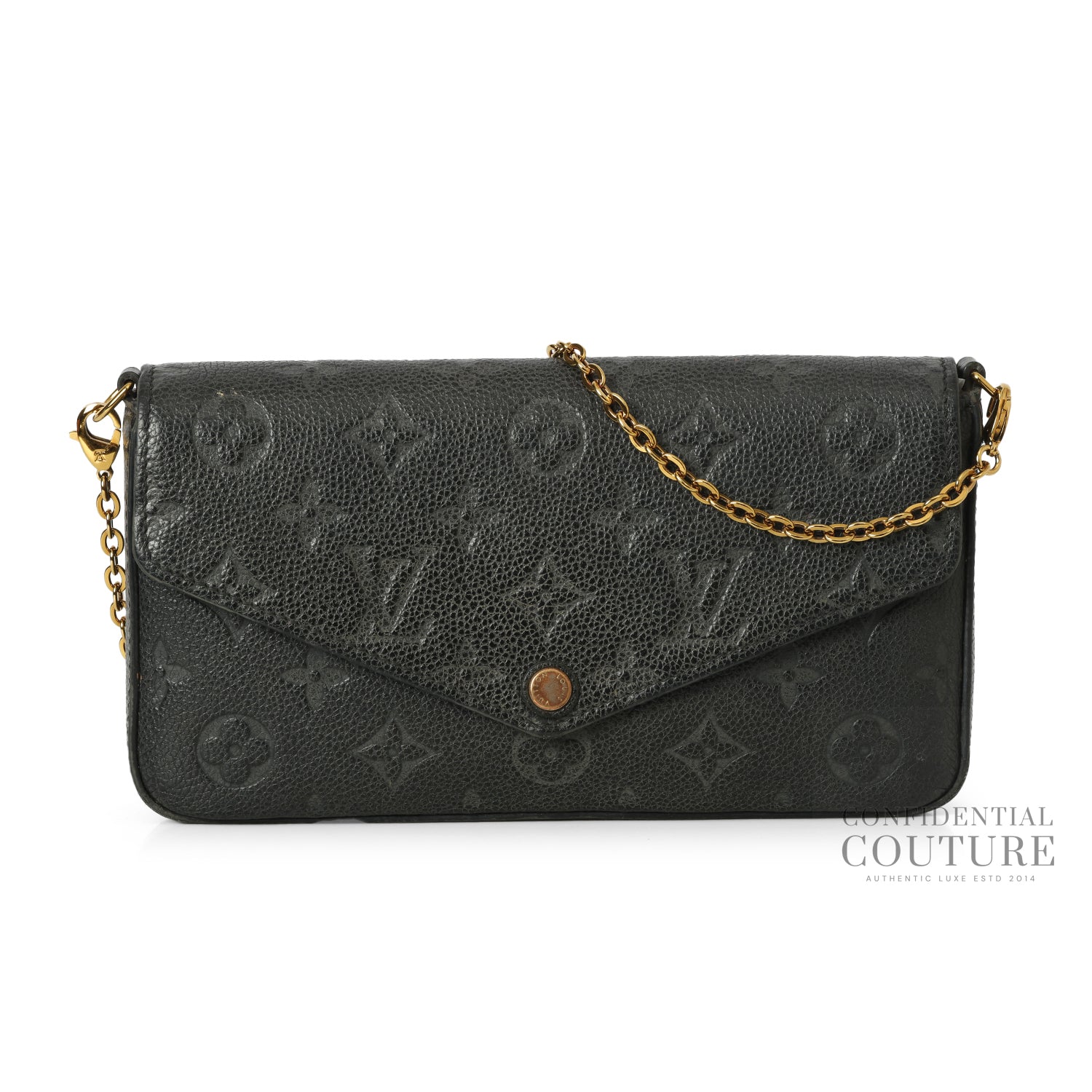 Pochette Felicie Black Monogram Empreinte