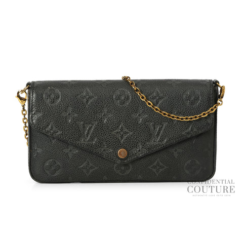 Pochette Felicie Black Monogram Empreinte