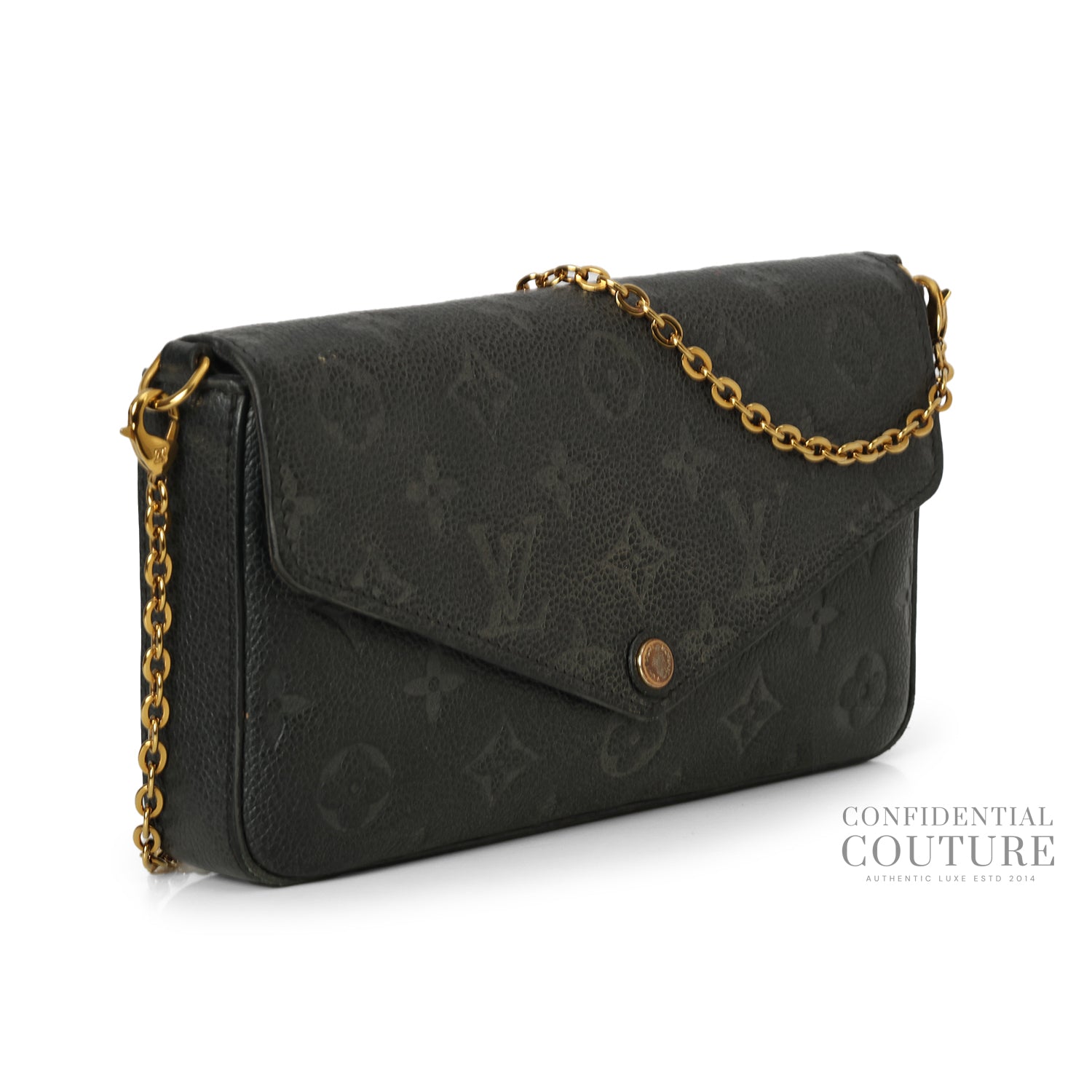 Pochette Felicie Black Monogram Empreinte
