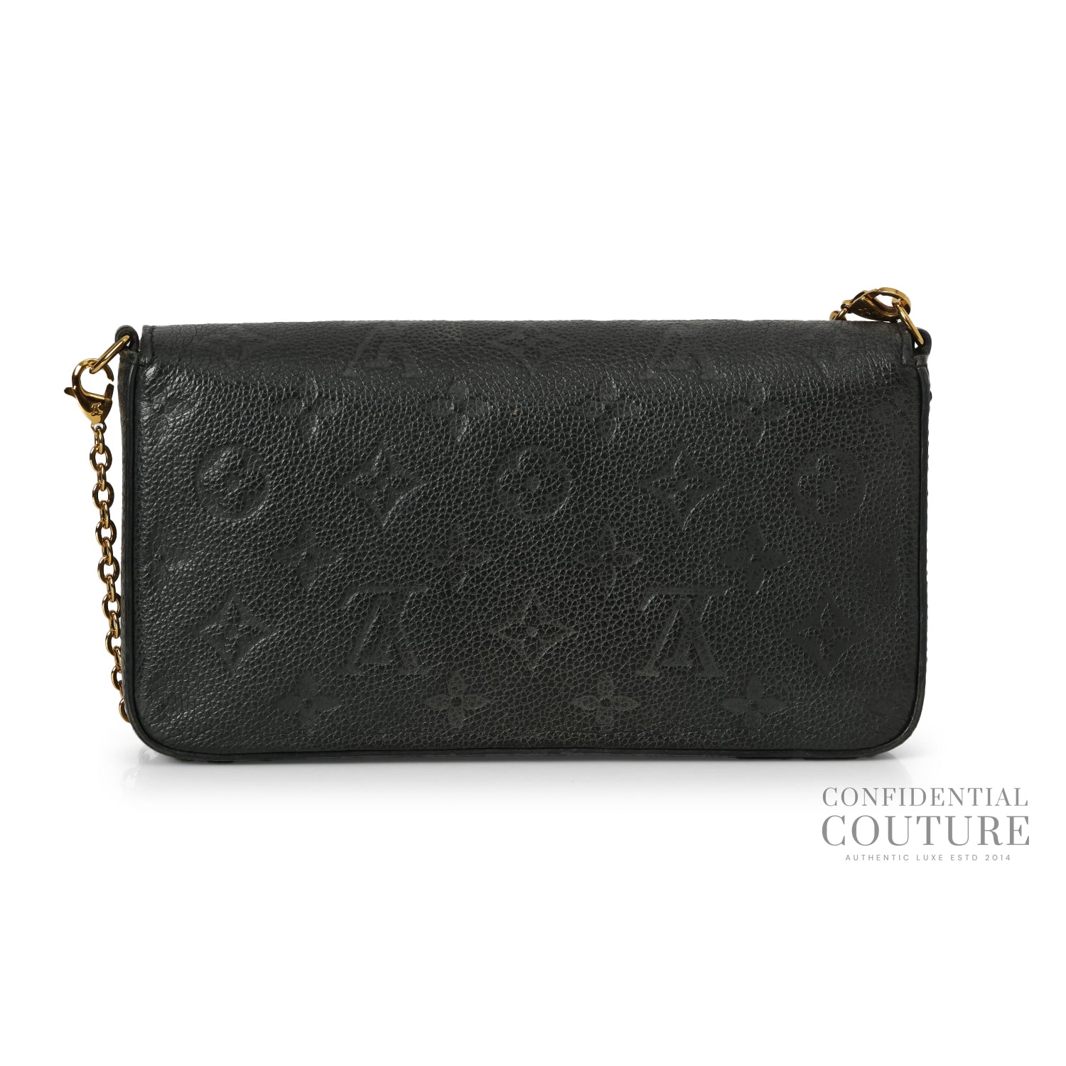 Pochette Felicie Black Monogram Empreinte