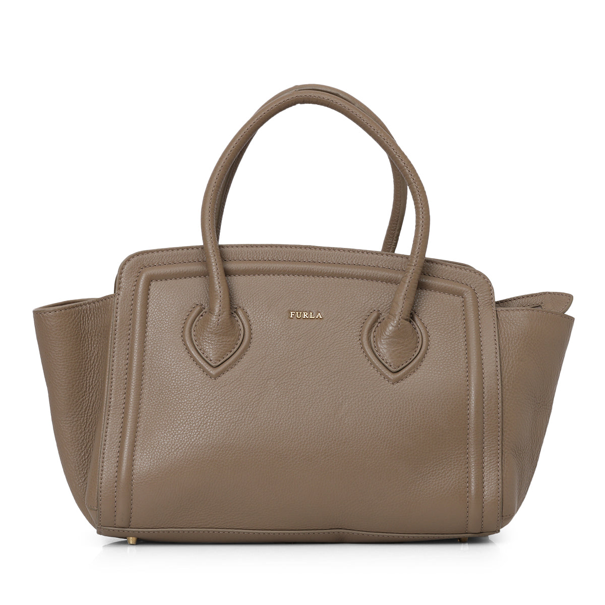 Grey Leather Tote