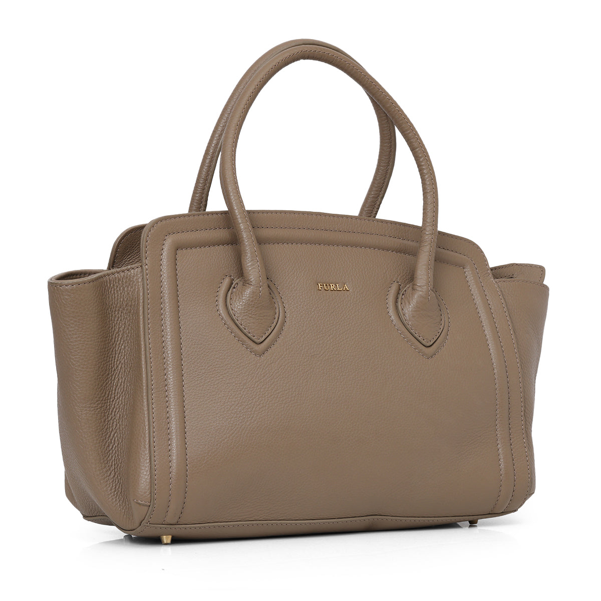Grey Leather Tote