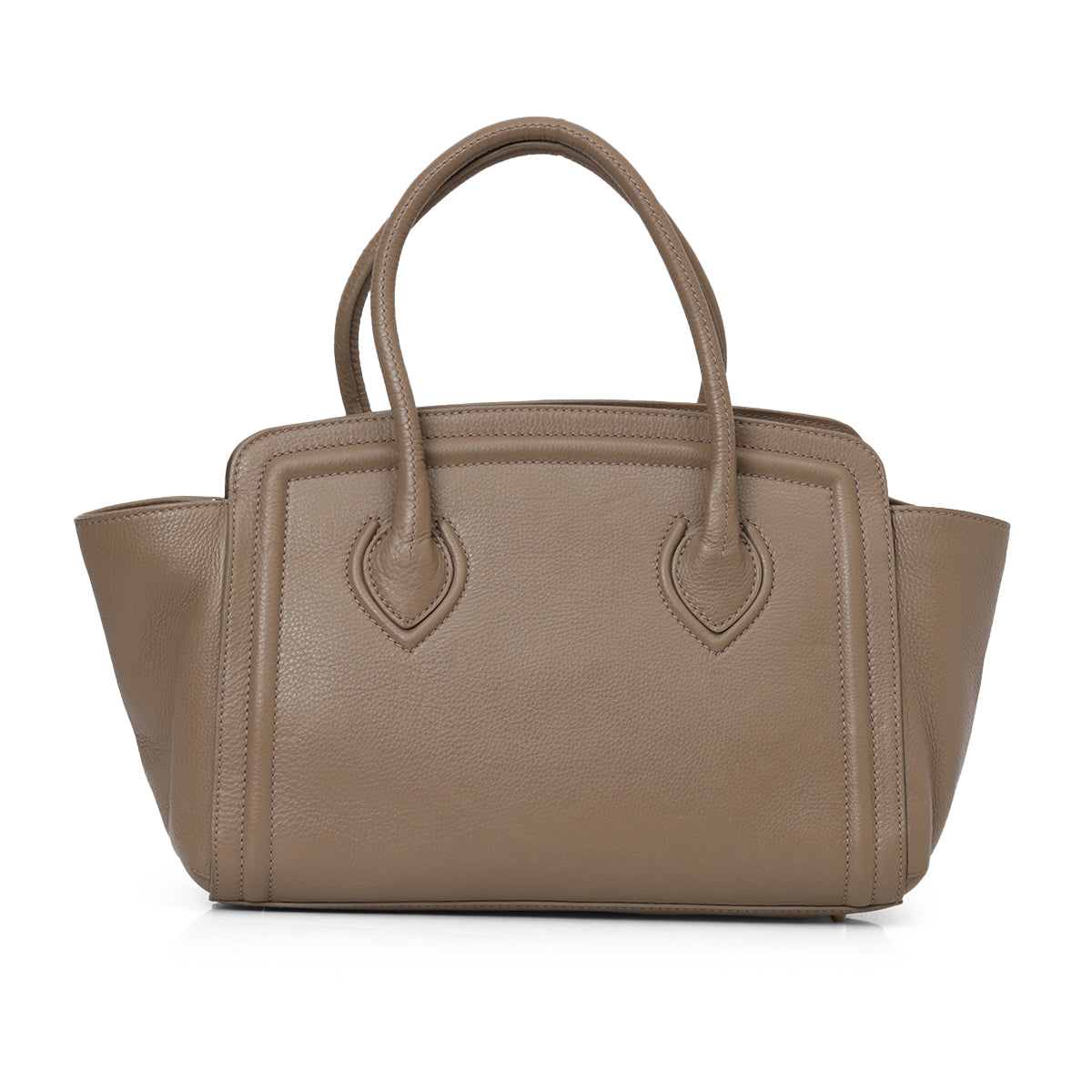 Grey Leather Tote