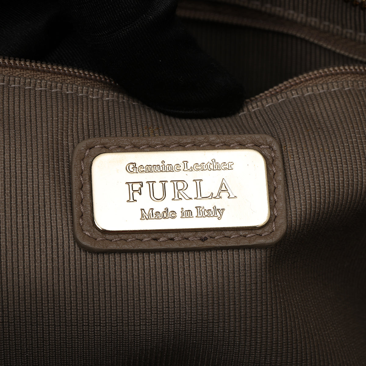 Grey Leather Tote