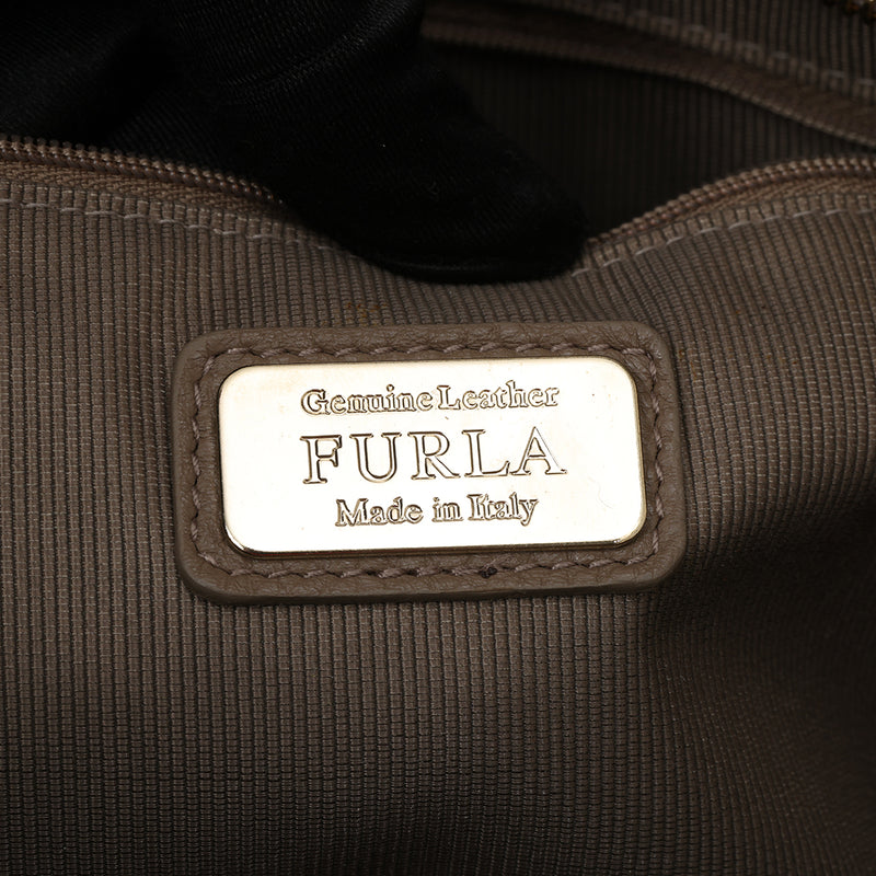 Grey Leather Tote