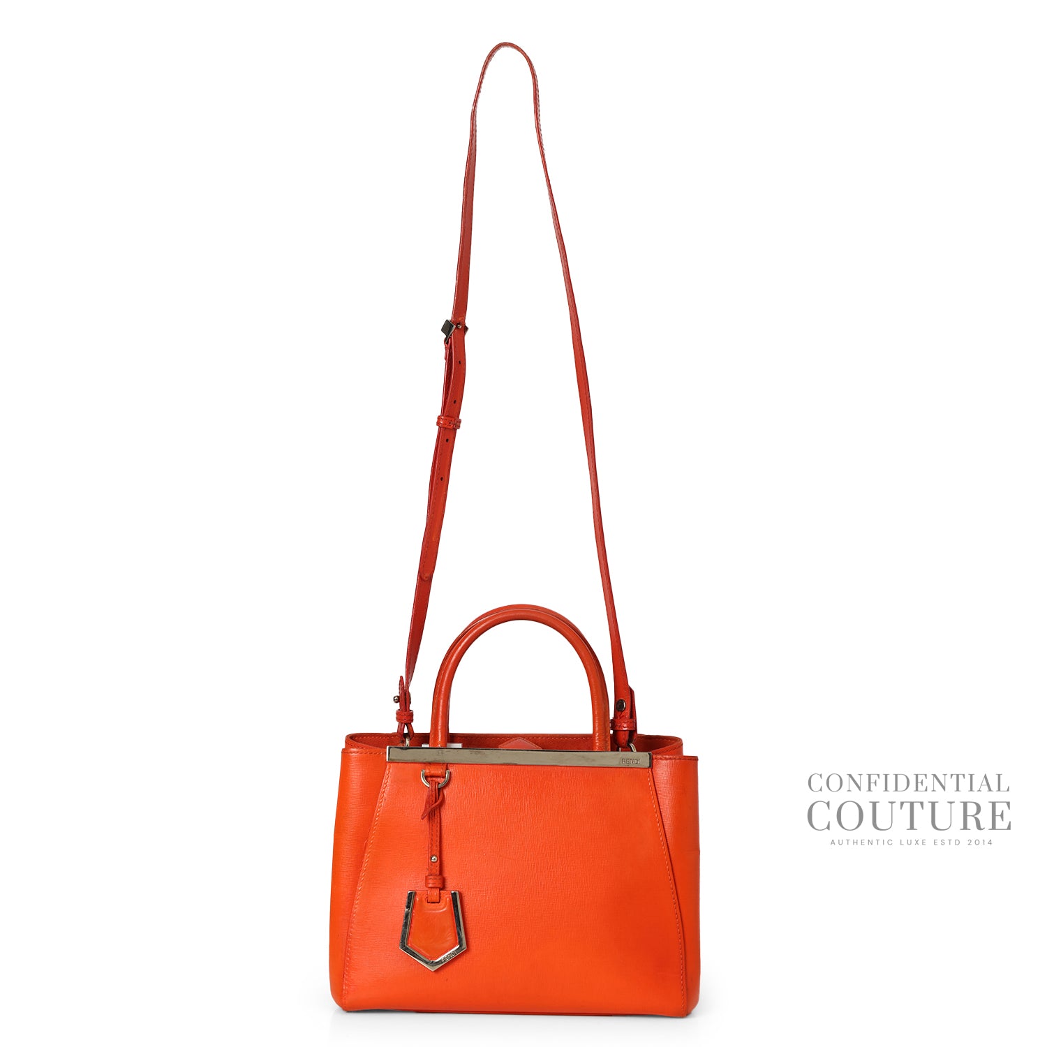 Orange Vitello Leather Medium 2 Jours Elite Bag