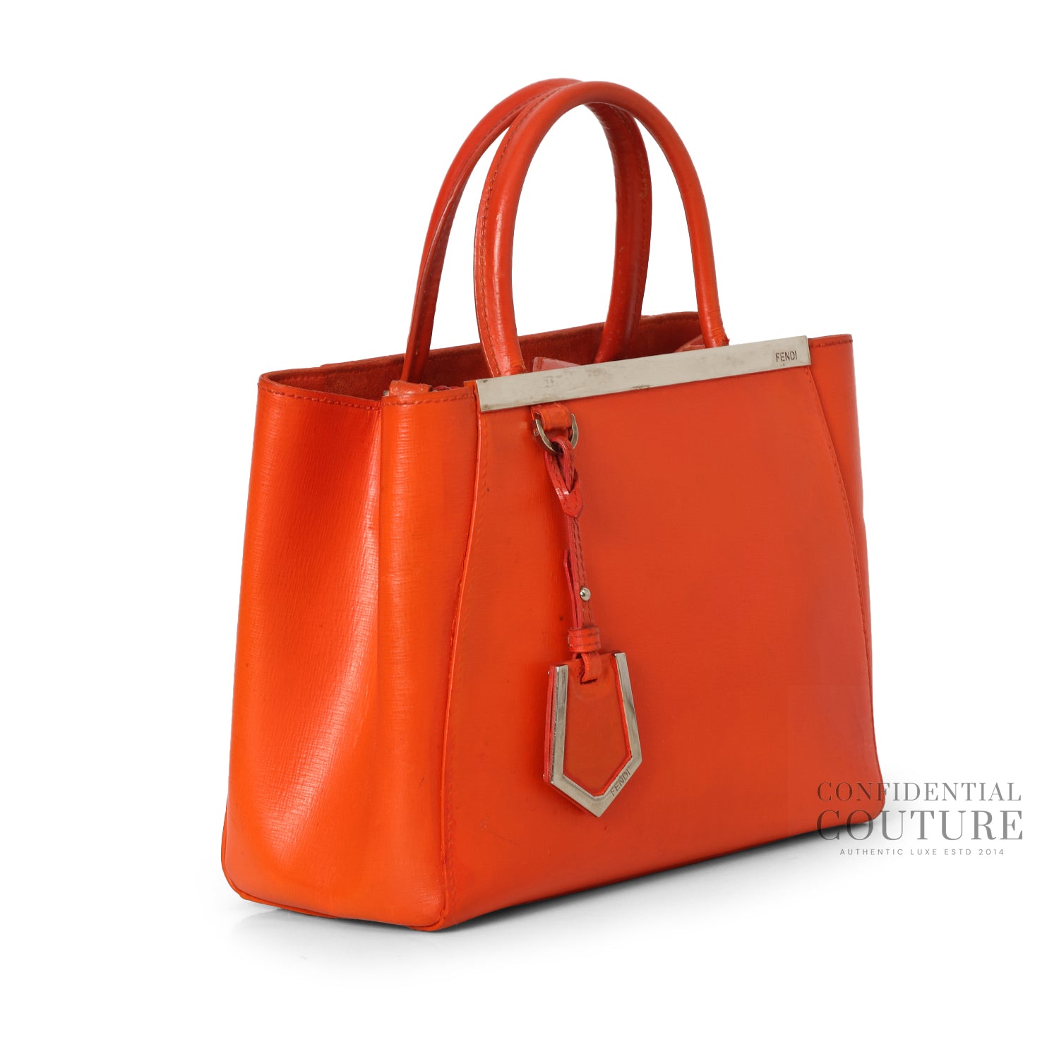 Orange Vitello Leather Medium 2 Jours Elite Bag