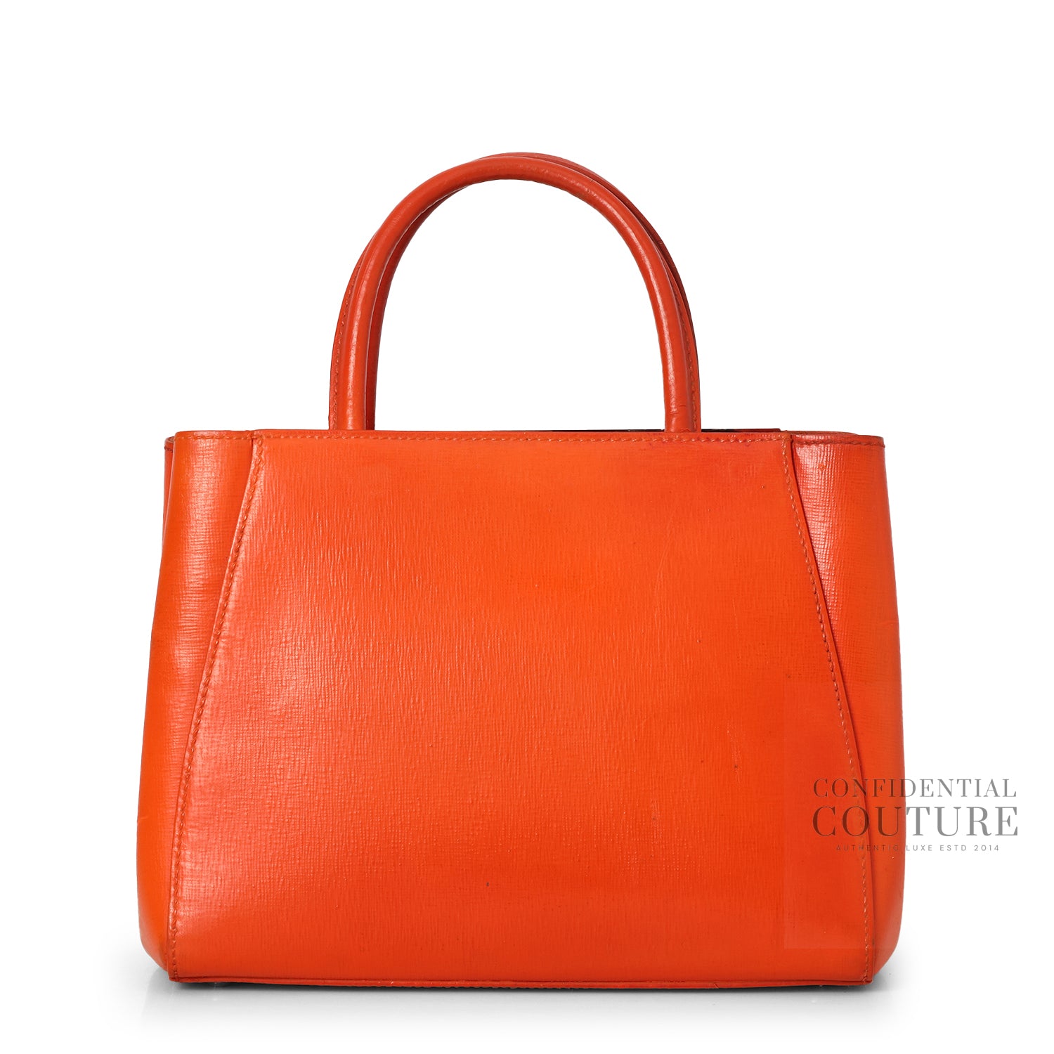 Orange Vitello Leather Medium 2 Jours Elite Bag