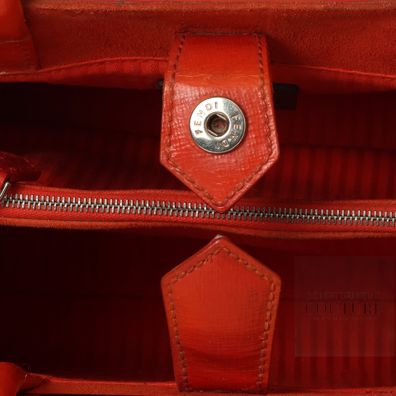 Orange Vitello Leather Medium 2 Jours Elite Bag