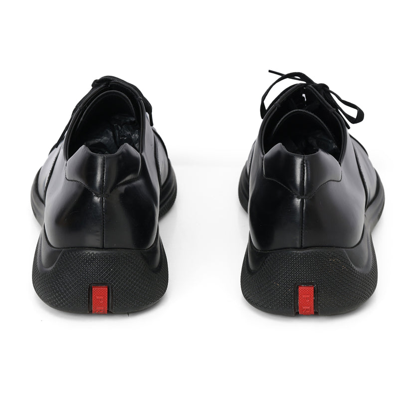 Prada black leather derby lace up shoes 7 price in india