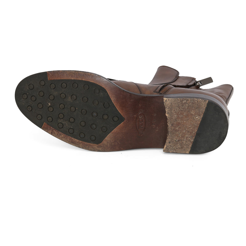 Pre-loved Tods Brown Leather Boots For Men